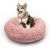 Soft Plush Dog Bed, Dog Cat Luxury Faux Fur Donut Cushion, Warm Cozy Joint Anxiety Relief Sleeper